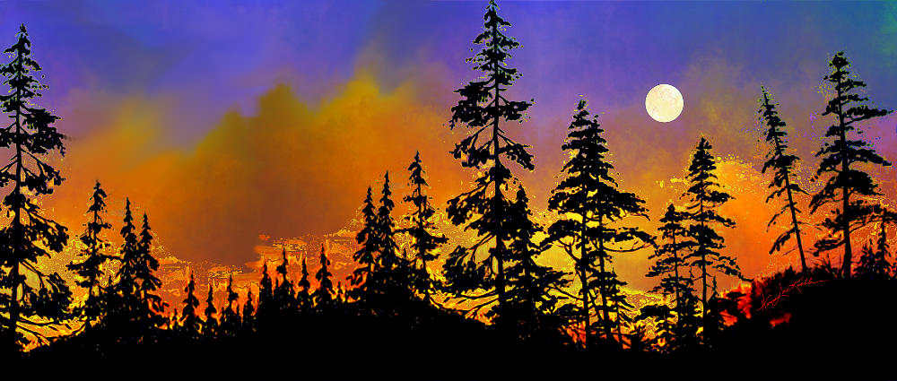 Nature Sunset Painting