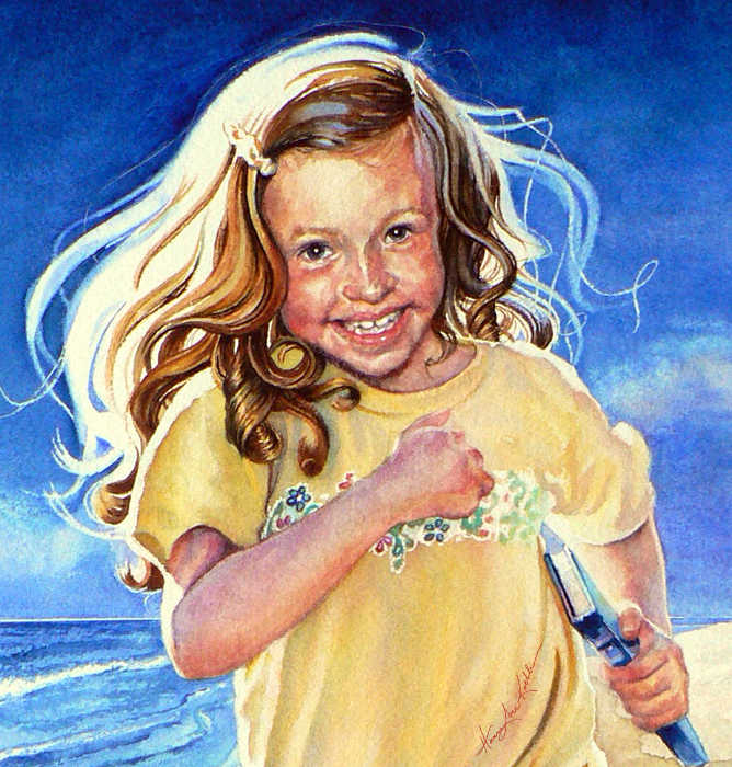 portrait of girl on the beach