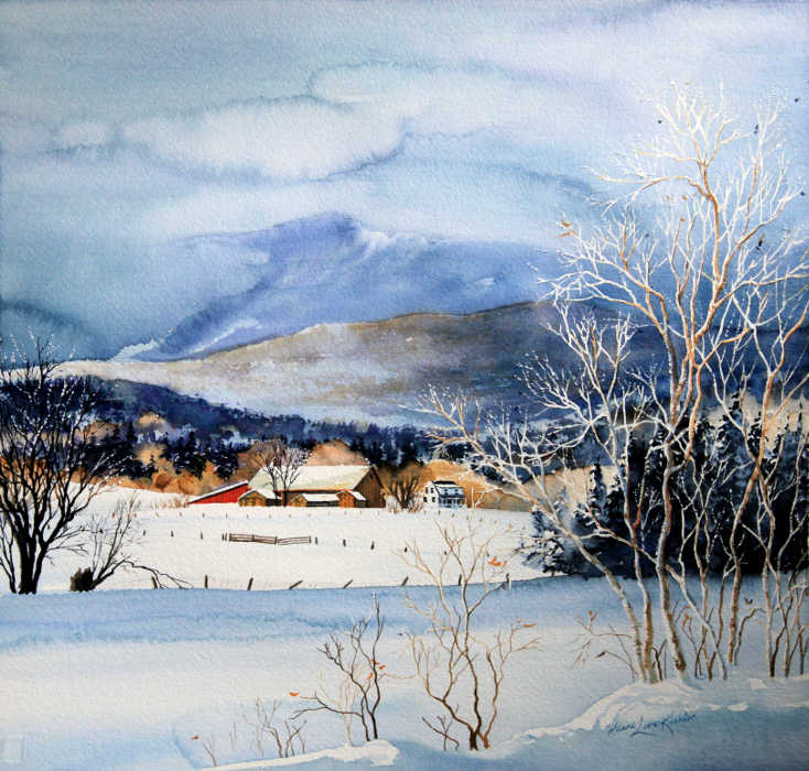 winter landscape painting