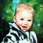 portrait painting of a toddler