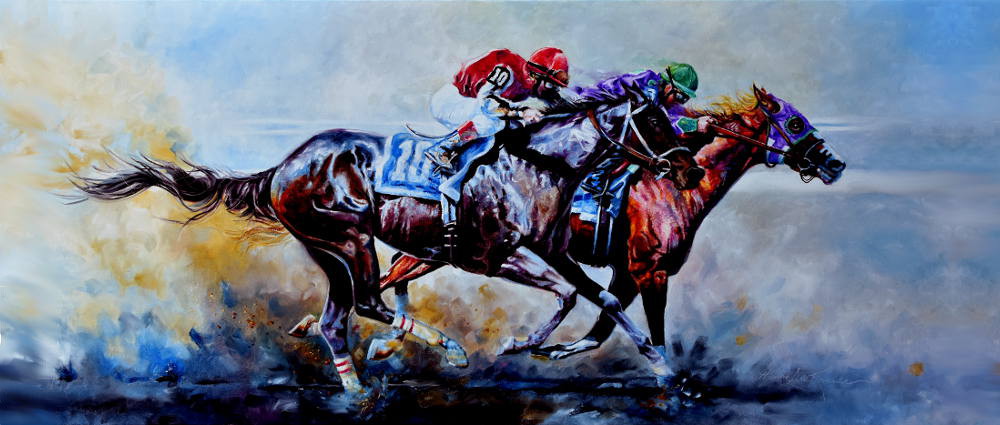 Race Horses Painting