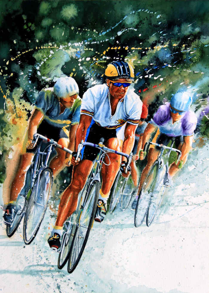 Tour de France cycling painting