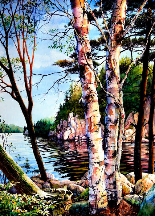 Muskoka lake landscape painting