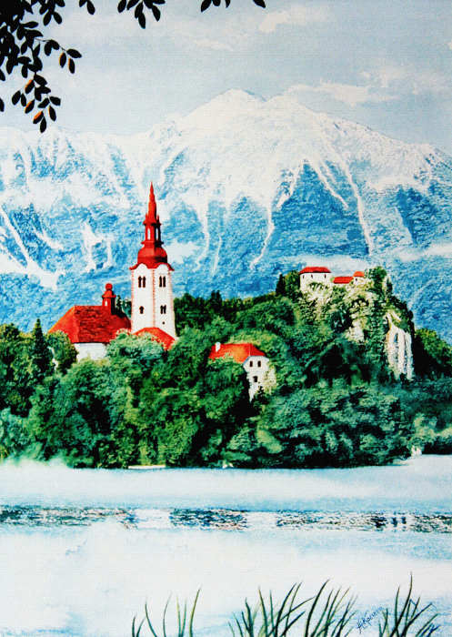 Slovenija landscape painting
