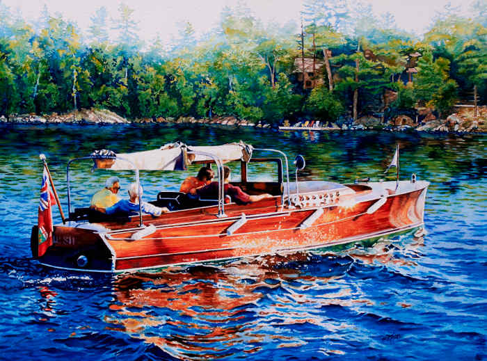 summer lake painting