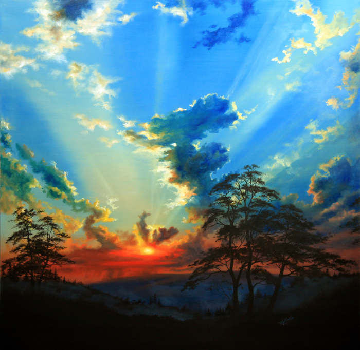 Algonquin sunset painting