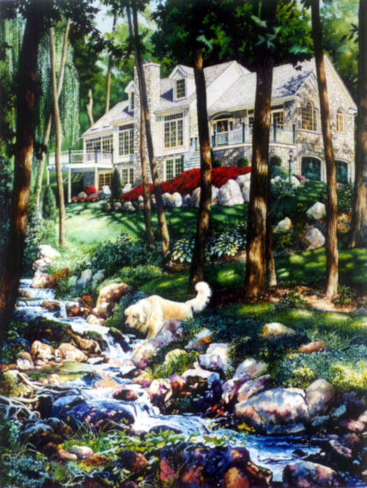home and garden painting by artist