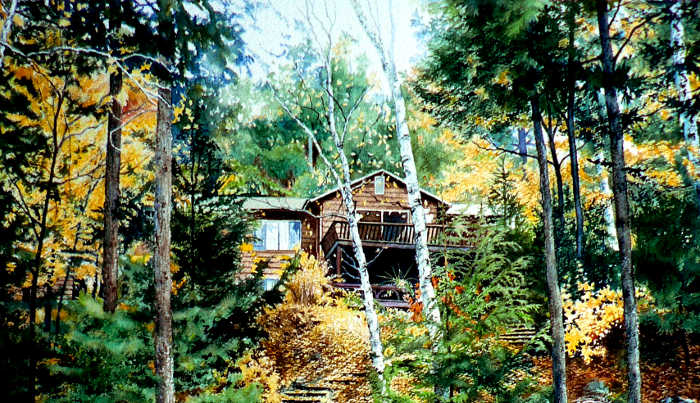 painting of Muskoka cottage