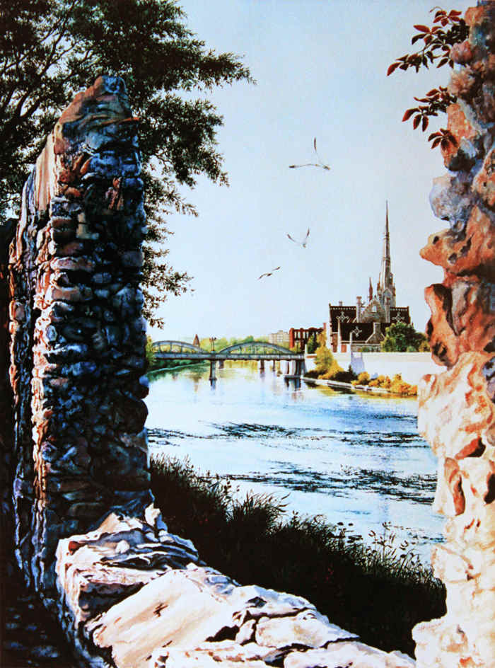 painting of Cambridge Ontario