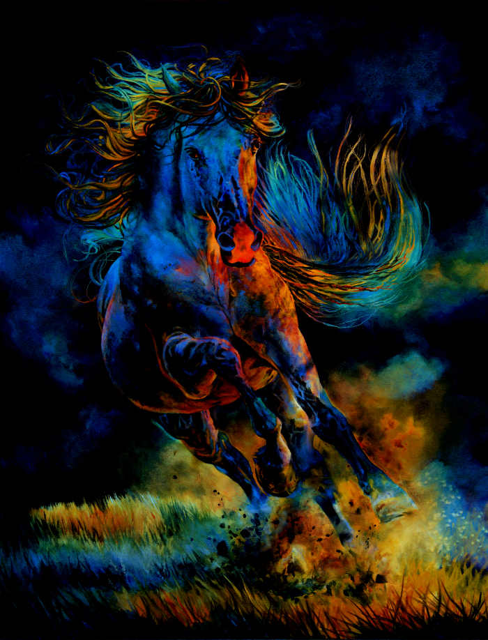 digital painting of horse