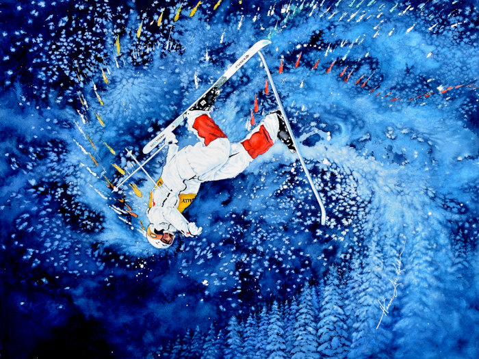 Olympic Nordic skiing art