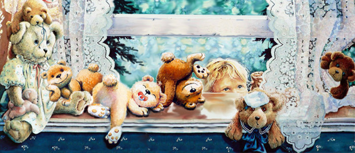 teddy bear wall mural