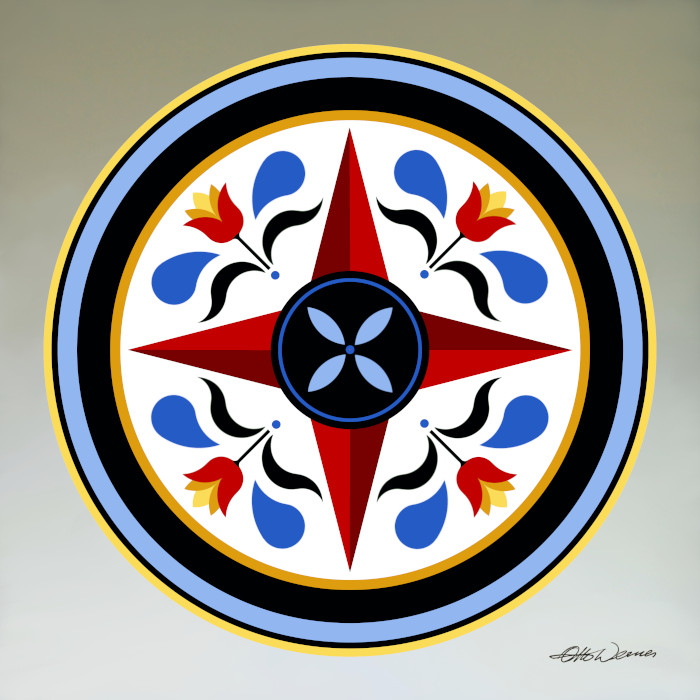 Art Prints of Amish hex sign designs by Otto Werner