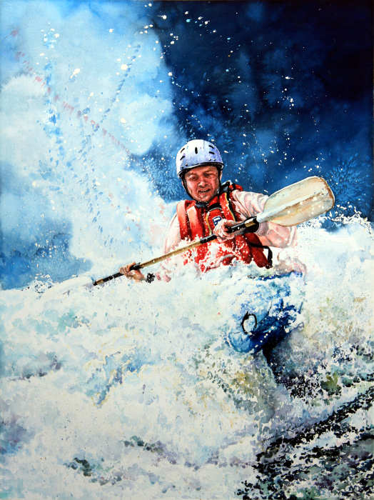 Eskimo Rolls Kayak Painting