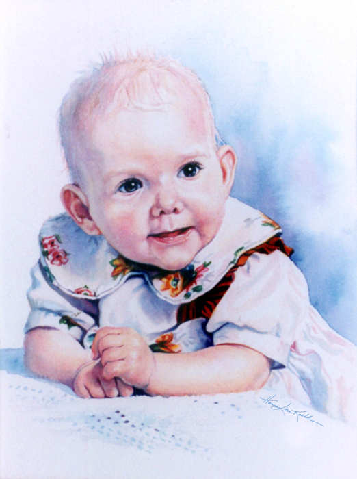 baby portrait painting