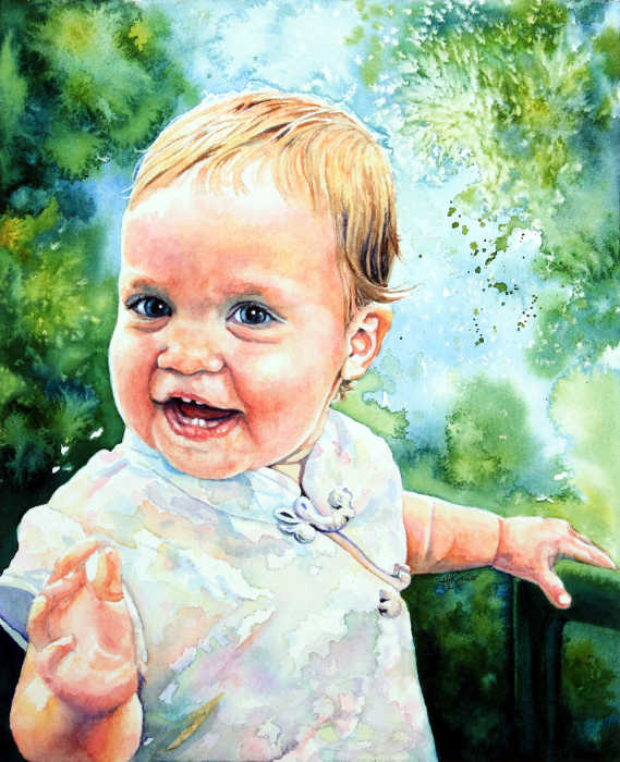 baby girl painting
