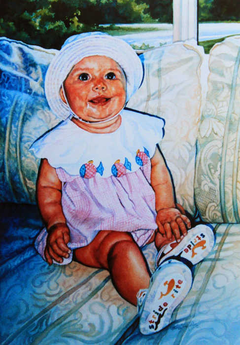 painting og a baby girl