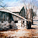 spring farm scene painting