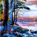 Lake Forest Dawn Painting