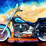 painting of Harley Davidson Motorcycle
