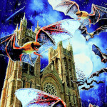 Bats In The Belfry Halloween Art