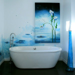 Calla Lily Raindrops Bathroom Murals