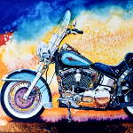 Harley-Davidson motorcycle wall mural
