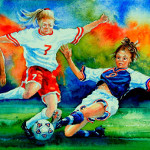 women soccer wall murals