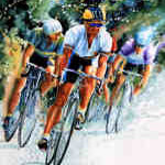 Tour de France cycling wall mural