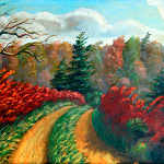 Autumn Trail oil painting