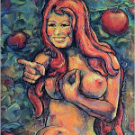 oil painting of Eve in the Garden Of Eden