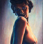female nude human figure painting