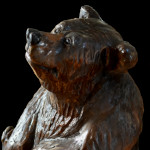 Baby Bear Log Sculpture