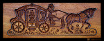 horse-drawn carriage cookie baking mold carving art prints
