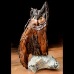 Owl Log Carving