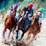 horse racing painting