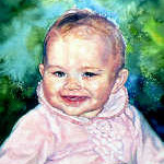 baby portrait painting