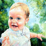 painting of a toddler