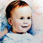 child watercolor portrait