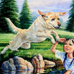 Labrador Retriever Puppy rescue painting