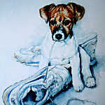 Jack Russell Terrier painting