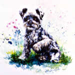 terrier pet portrait from photo