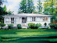 Watercolor Sketch Home Portrait